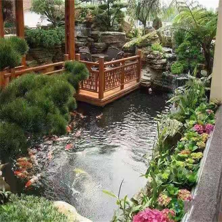 铁岭大型庭院假山鱼池景观设计